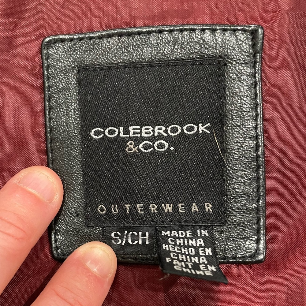 Colebrook & Co vintage black leather jacket, size small - Picture 11 of 13